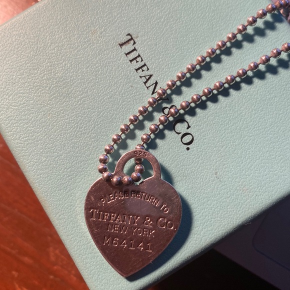 Tiffany & Co. Jewelry Tiffanyco Authentic Medium Heart Dog Tag Bead Necklace Poshmark